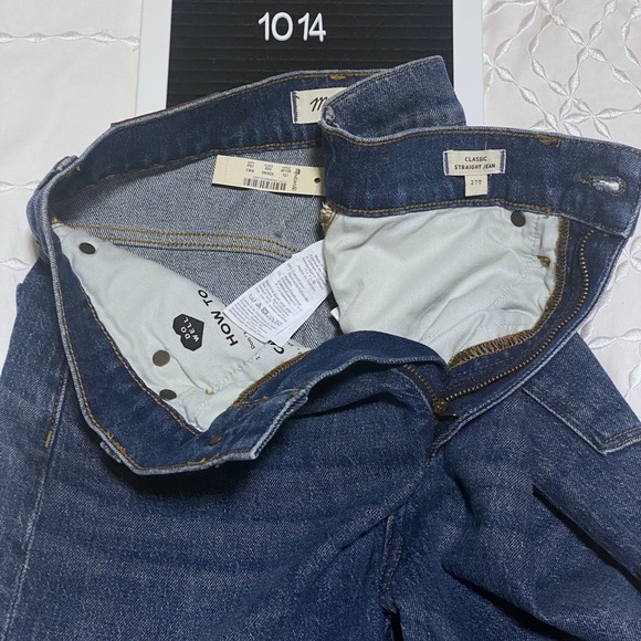 MADEWELL Classic straight Jeans. Straight-Leg 27T - Picture 5 of 5